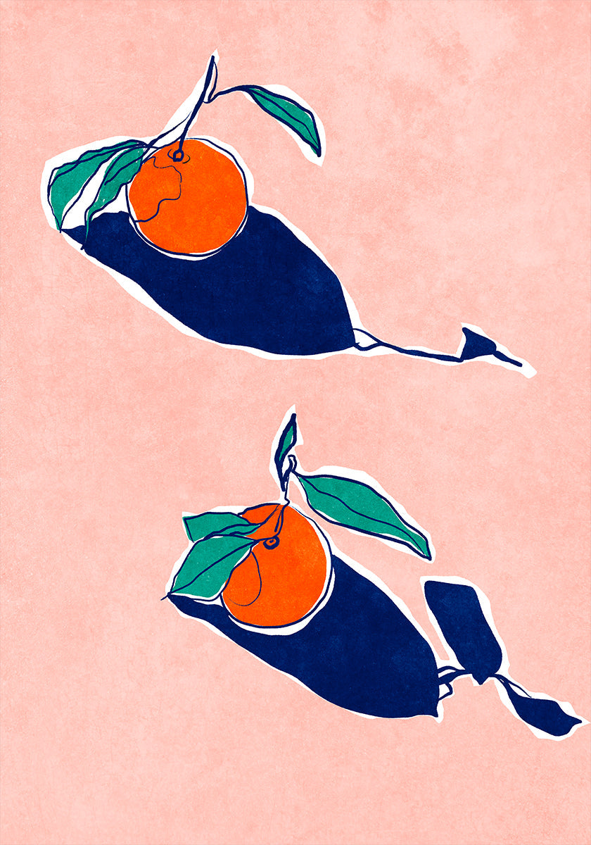 Abstract Oranges Poster