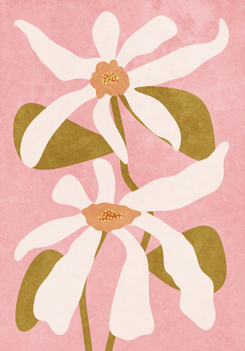 Abstract Flowers In Poster