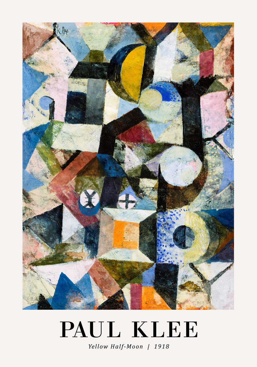 Yellow Half-Moon 1918 by Paul Klee Poster - Posterbox.no