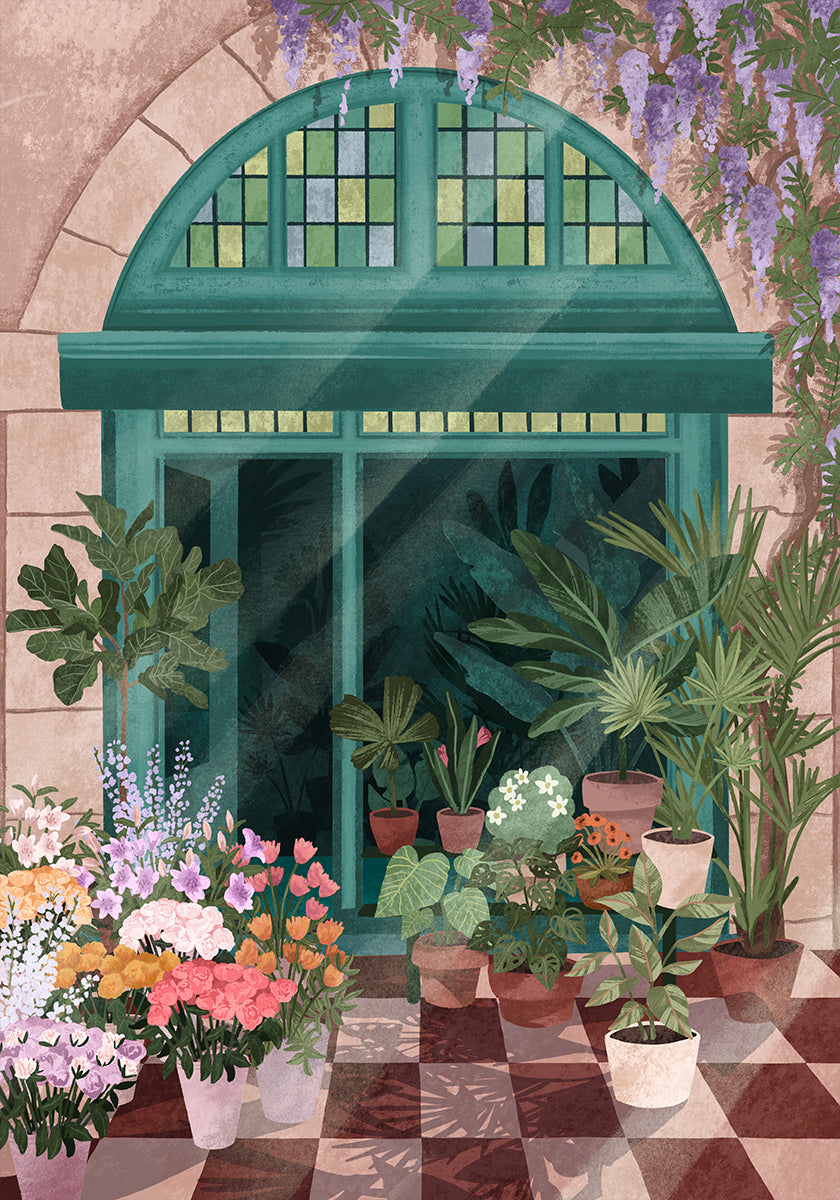 French Flowershop Poster