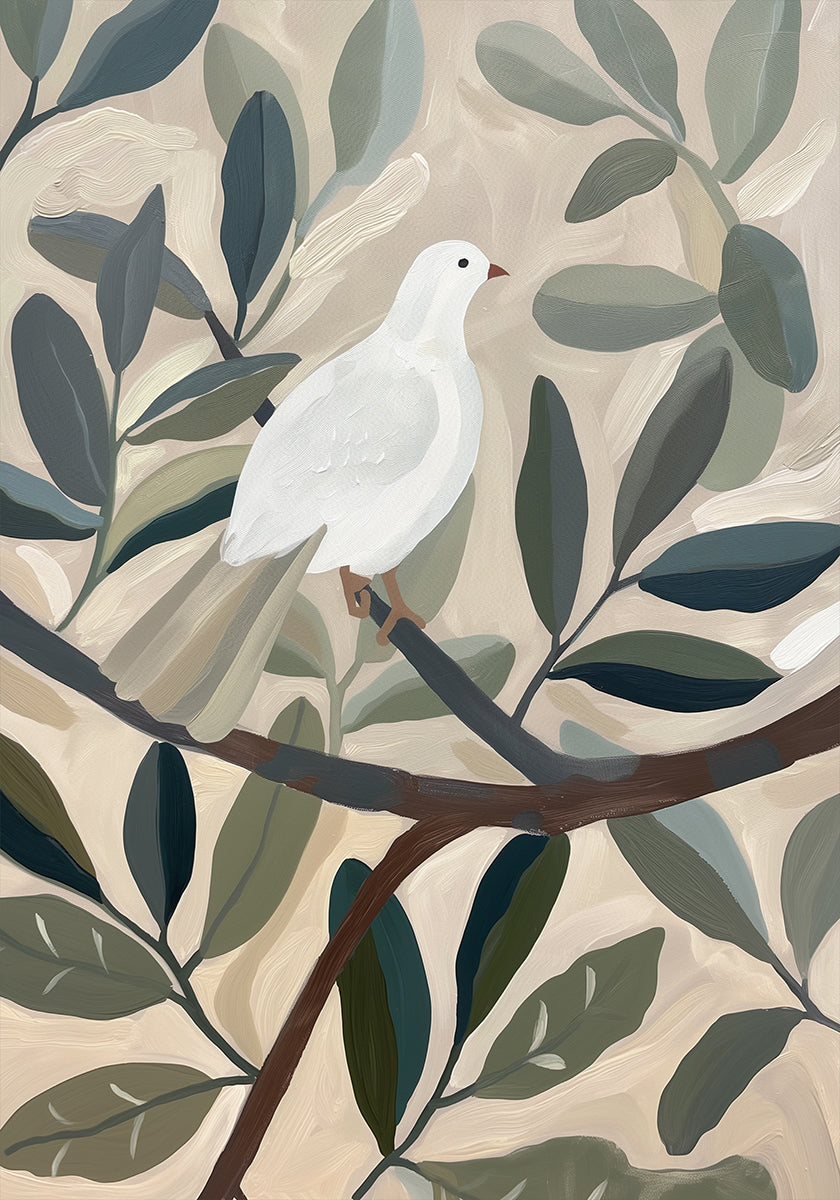 Dove In Tree Poster