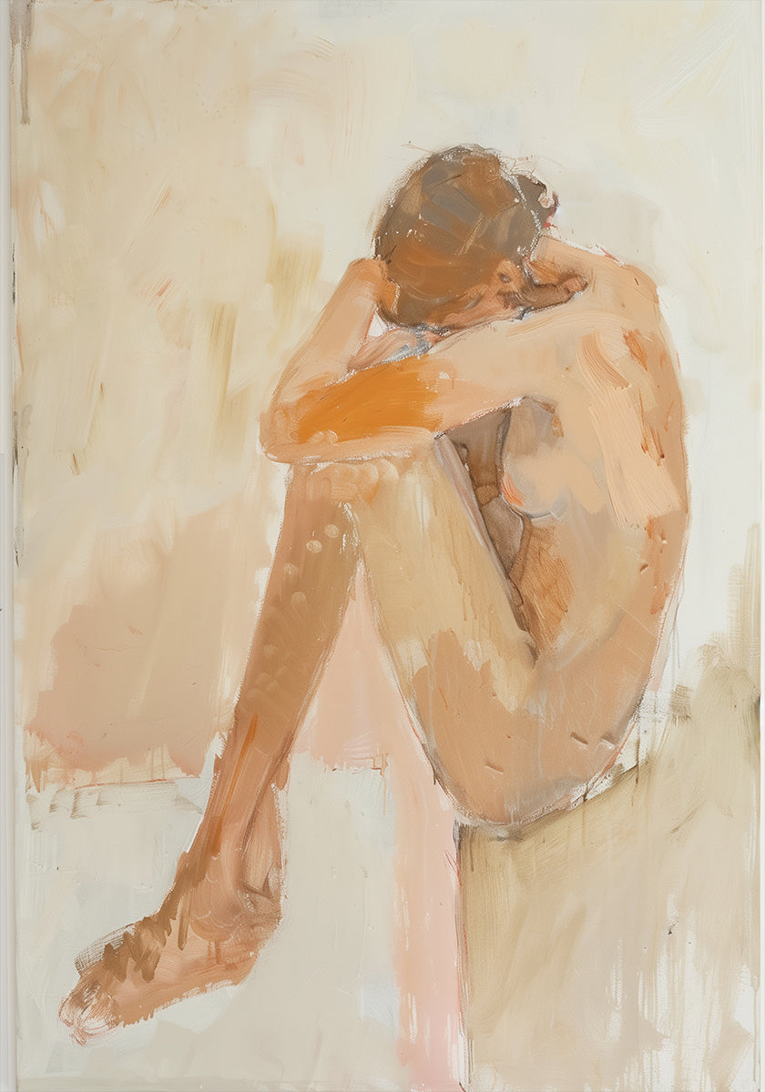 Woman In Bathroom Poster