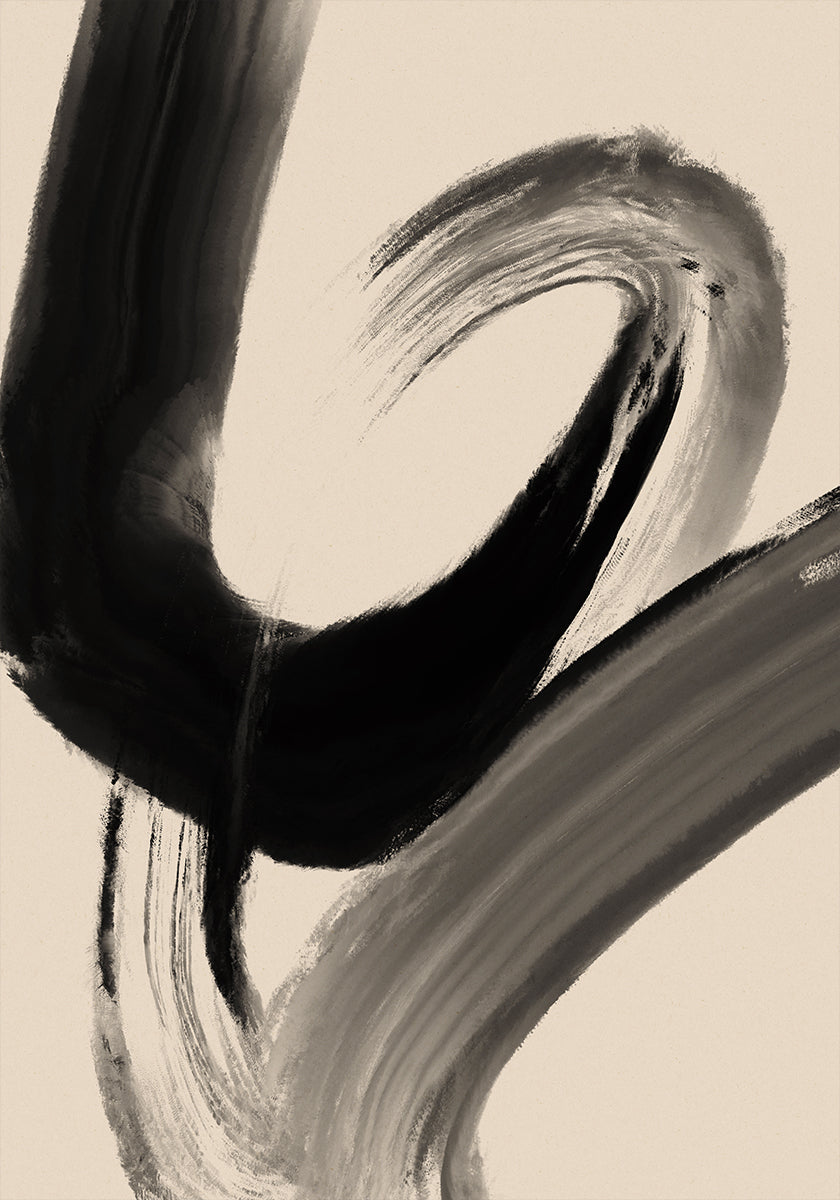 Brushstroke Whirl Poster