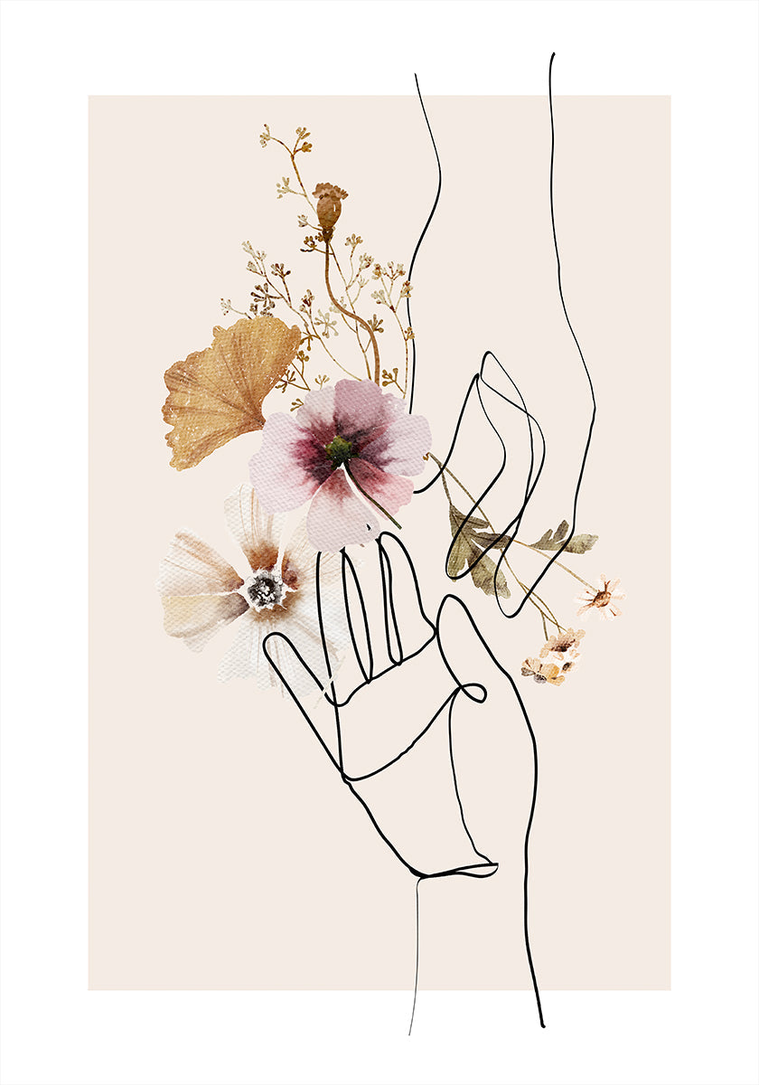 Wildflower Hands Poster