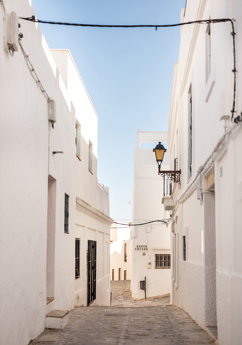The White town of Vejer de La Frontera Poster
