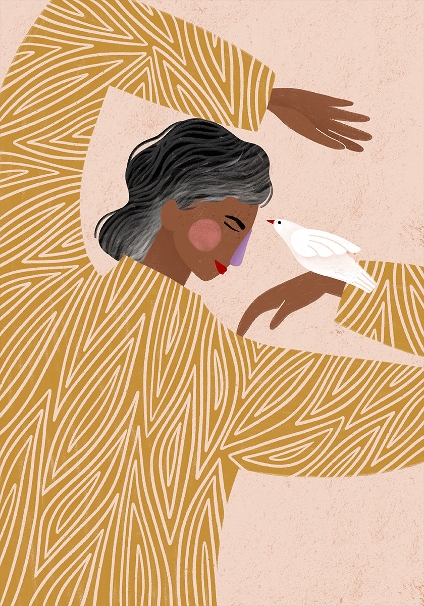 The Woman With a Bird Poster