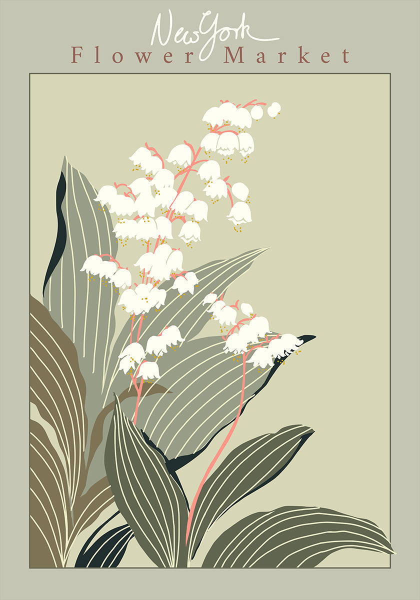Flower Market New York Lily of the valley Poster