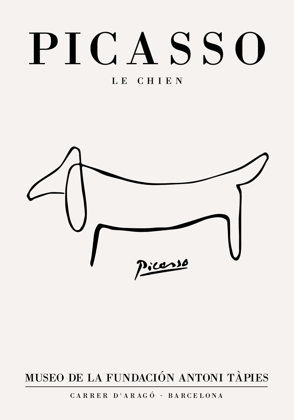 Pablo Picasso - Le Chien Poster - Posterbox.no