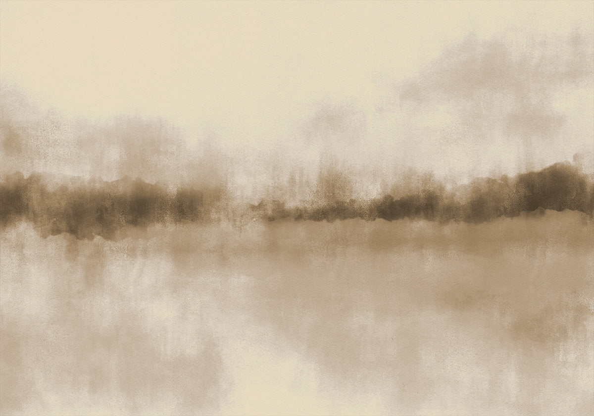 Abstract Landscape in neutral browns Poster