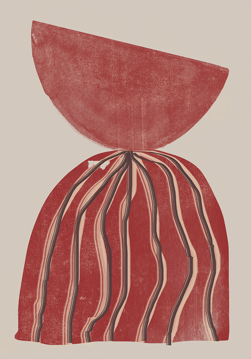 Crimson Silhouette Poster