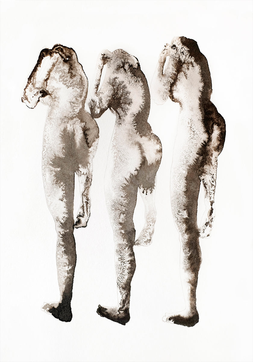 Figure Study 3x (after Muybridge)