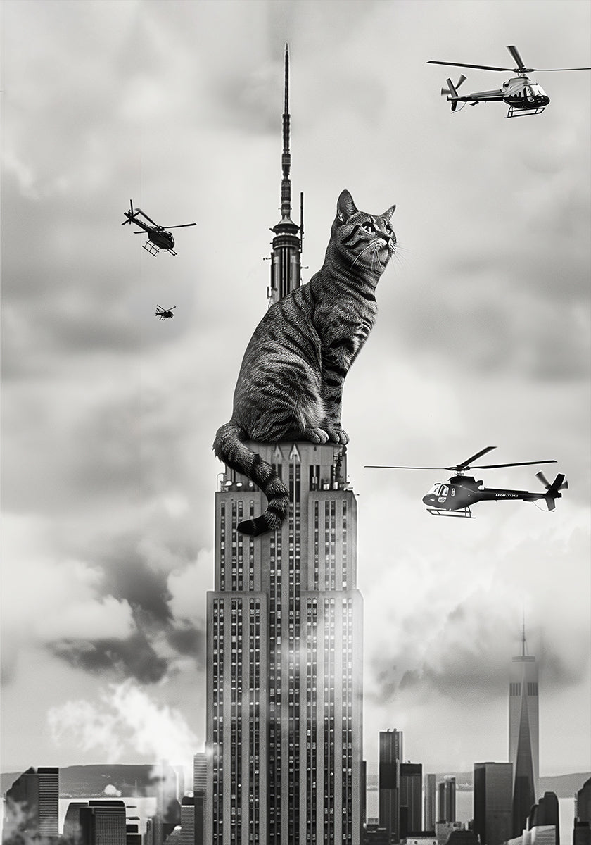 Cat on top Poster