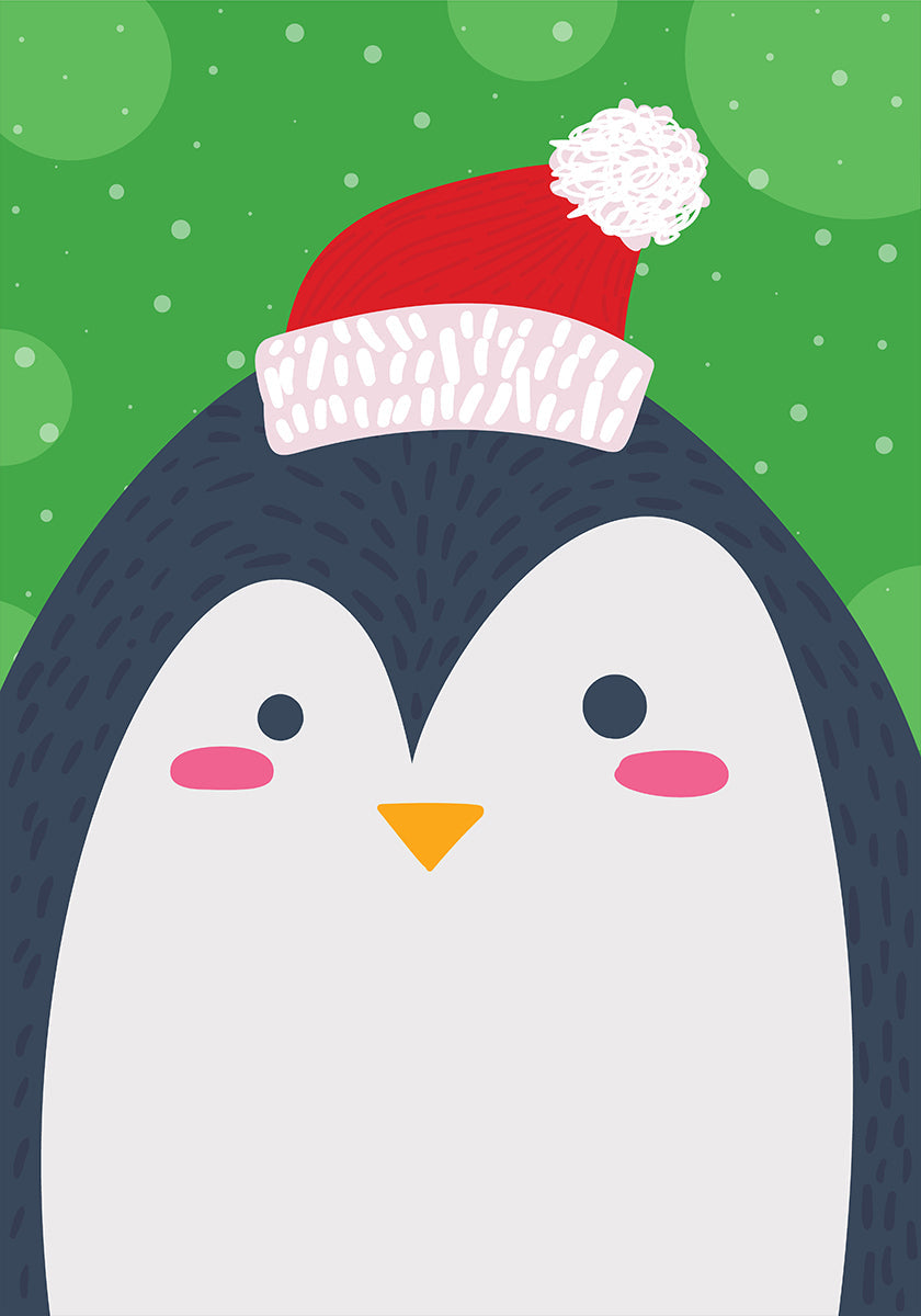 Festive Penguin Joy Poster
