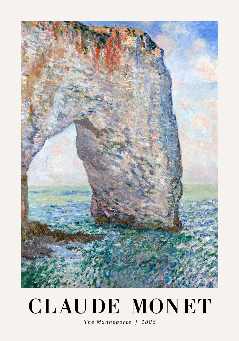 The Manneporte 1886 Poster by Claude Monet - Posterbox.no