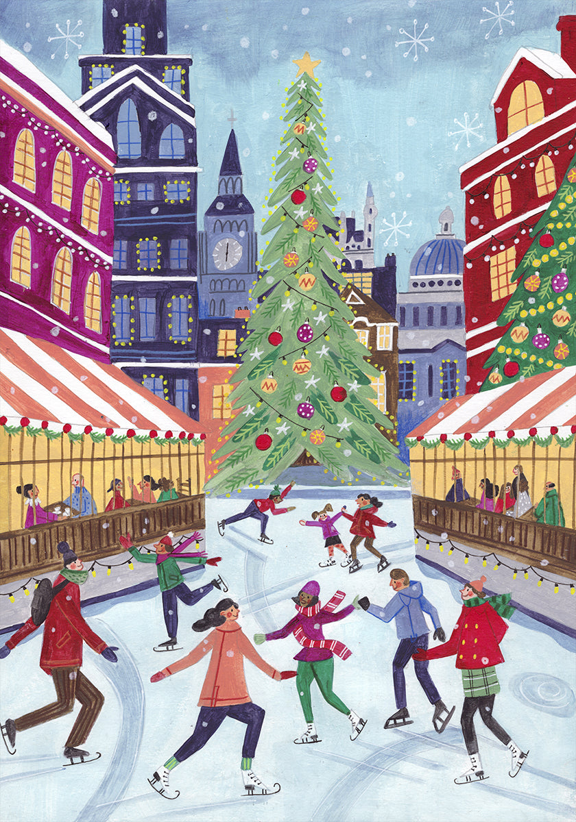 Skating in London Poster