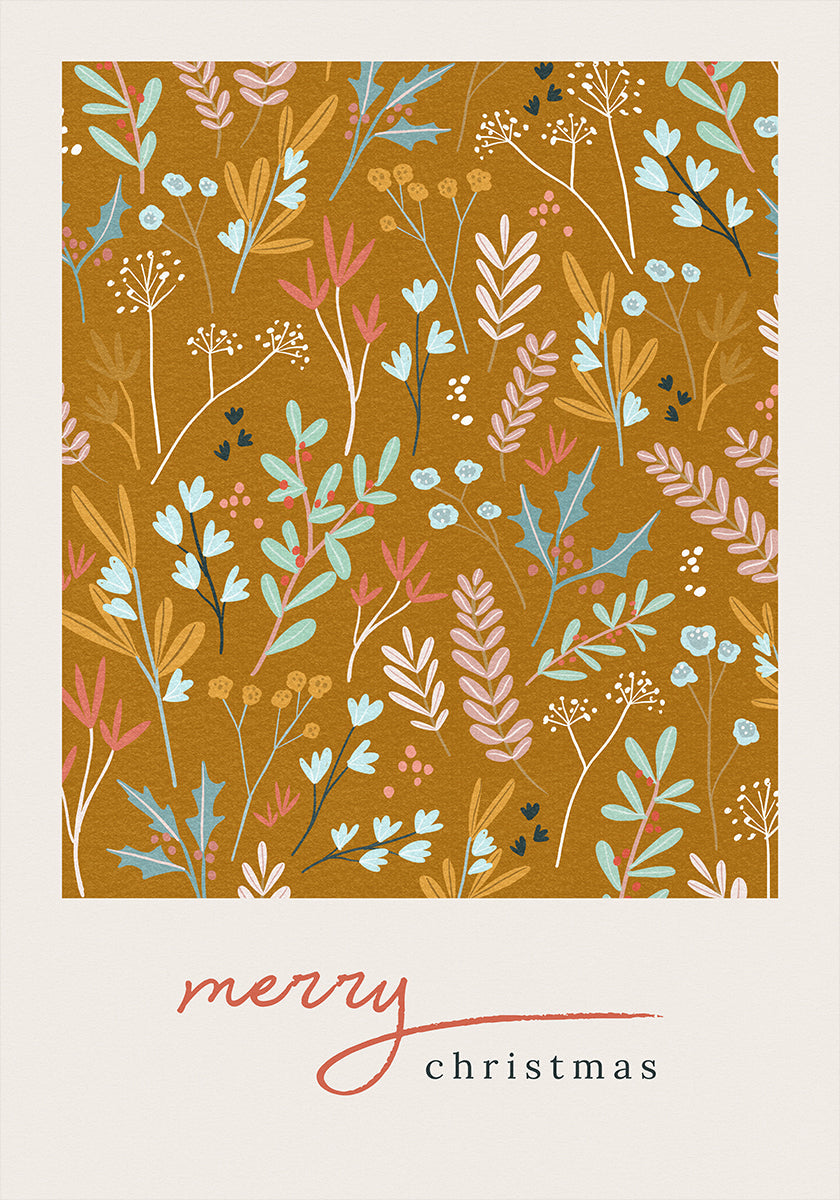 Merry Christmas Bronze Poster