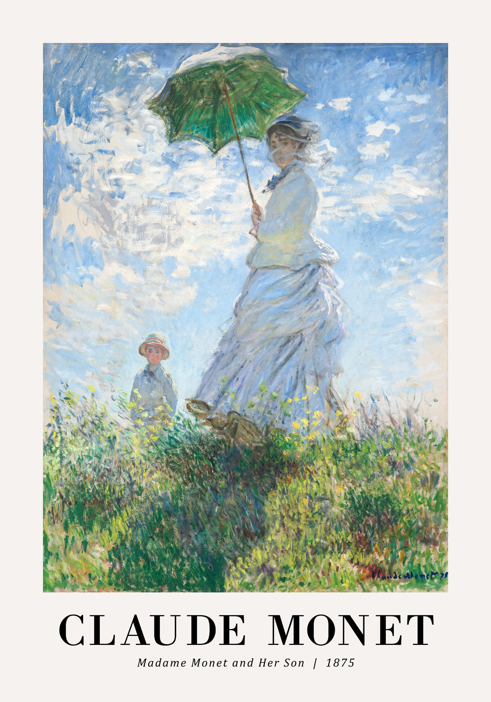 Madame Monet and Her Son 1875 Poster by Claude Monet - Posterbox.no