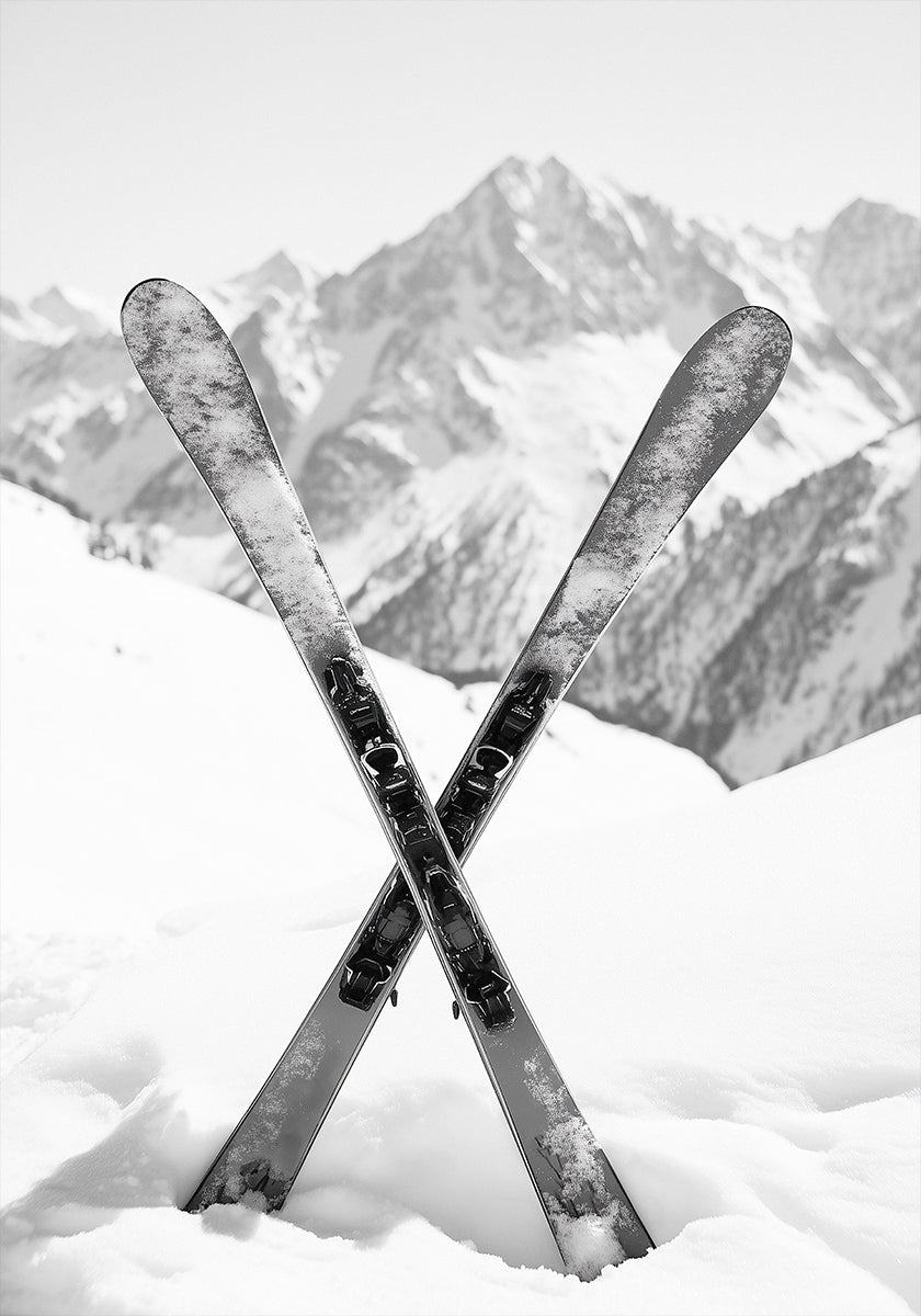 Skies Apples Black and White Poster