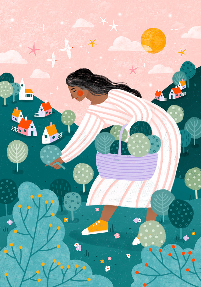 A Woman Tree Picking