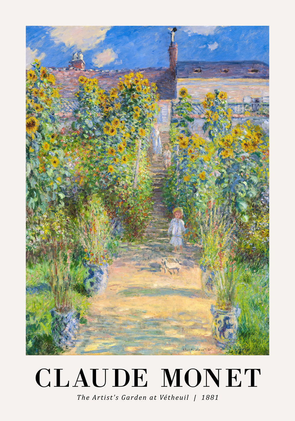The Artist's Garden 1881 Poster by Claude Monet - Posterbox.no