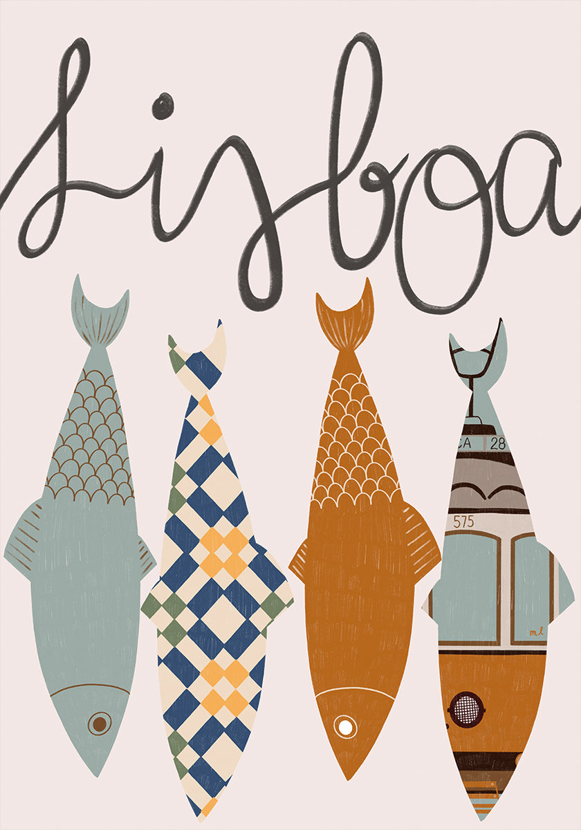 Lisbon Sardines Poster