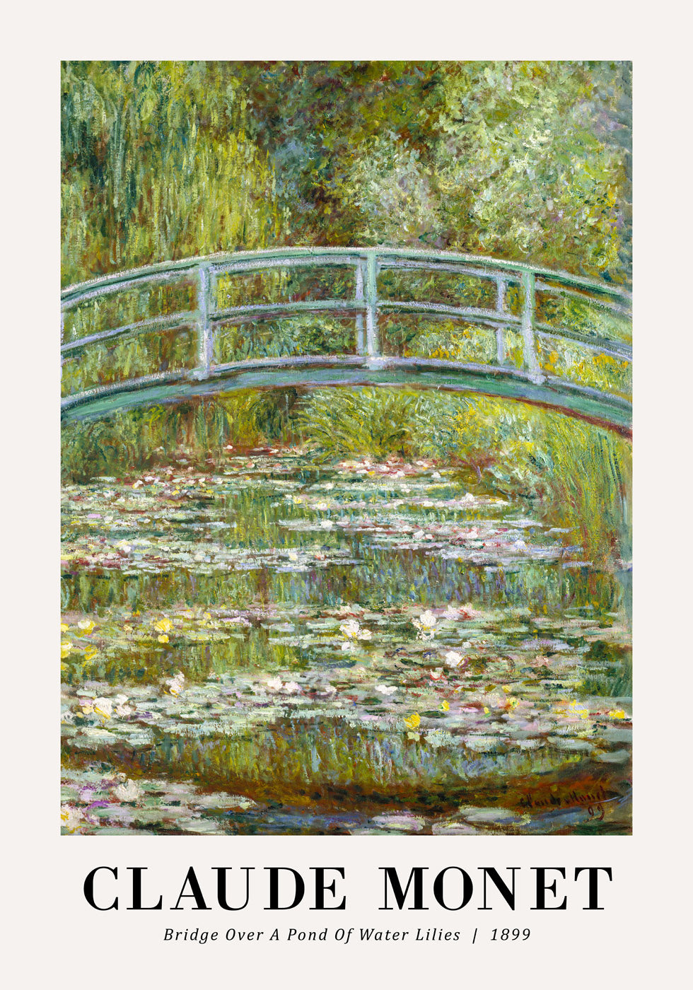 Bridge Over a Pond 1899 Poster by Claude Monet - Posterbox.no
