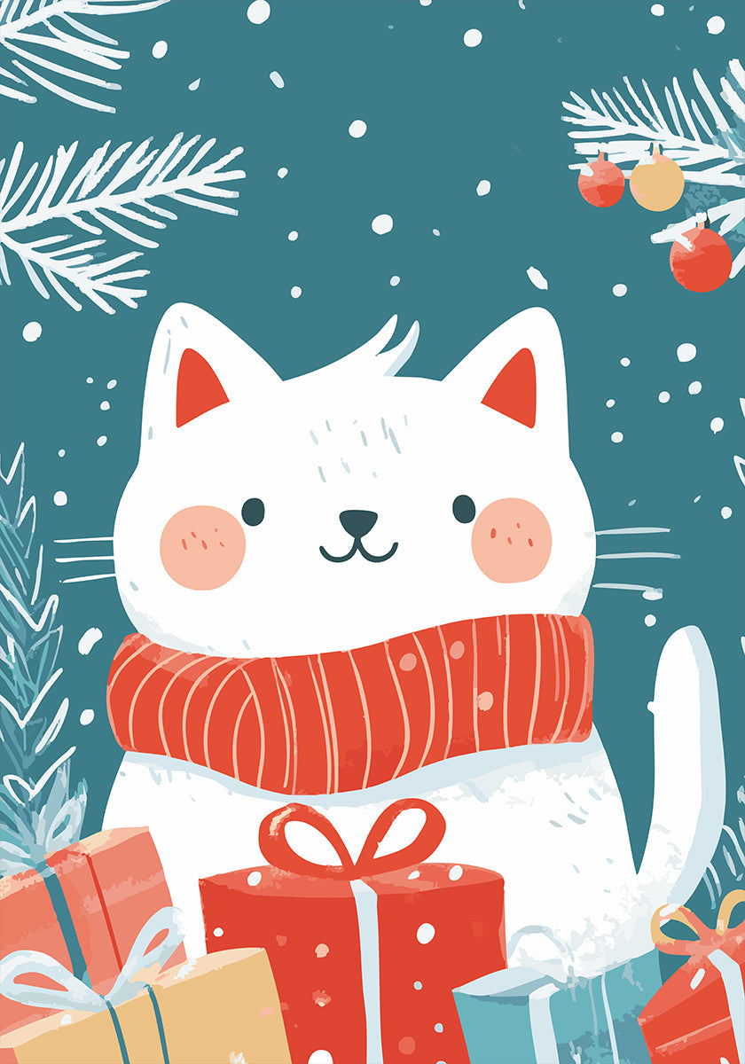 Christmas Cat Poster