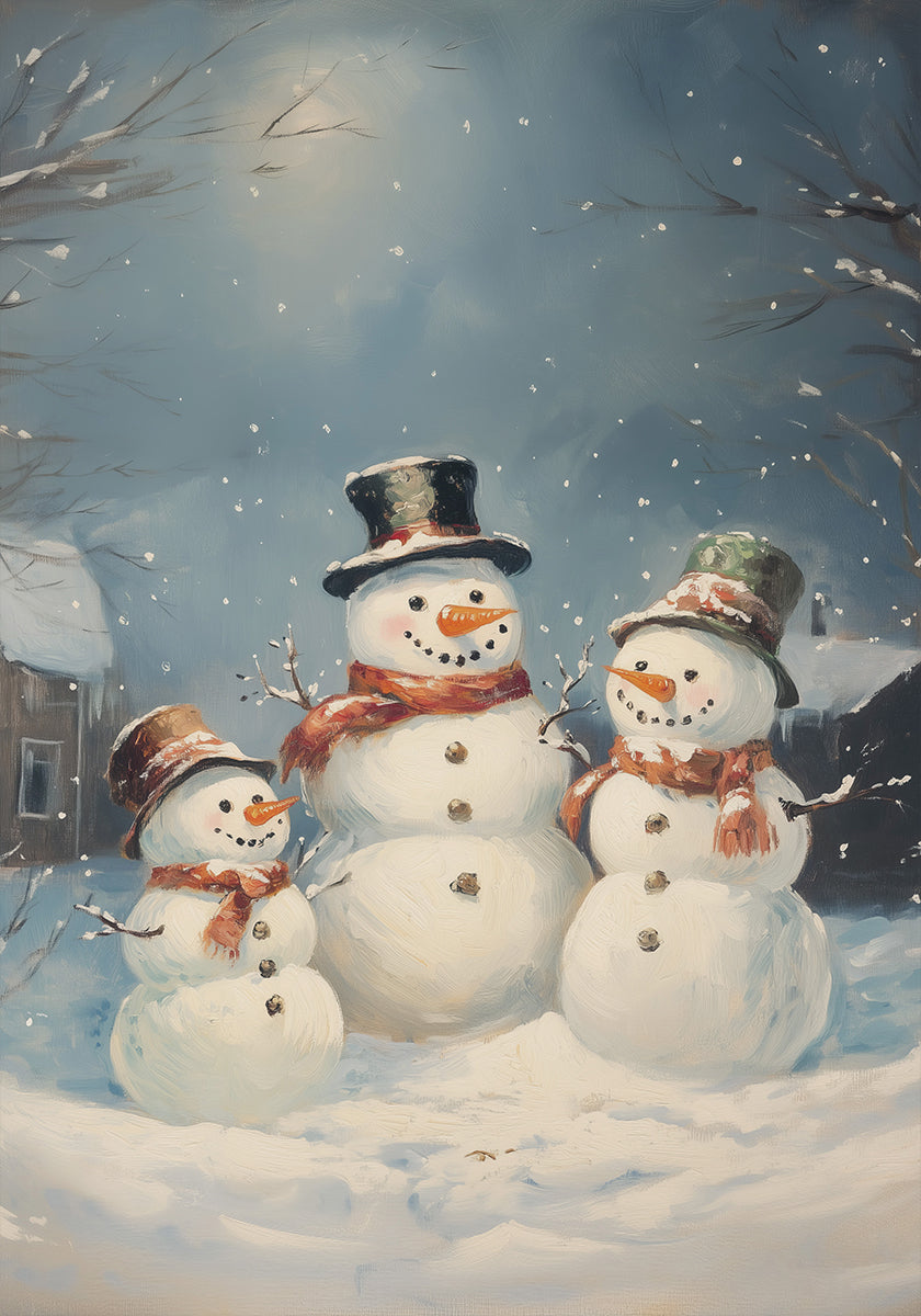 Snowman Family Poster