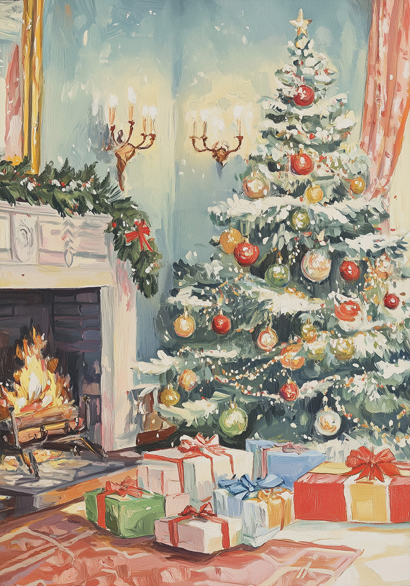 Christmas Living Room Poster