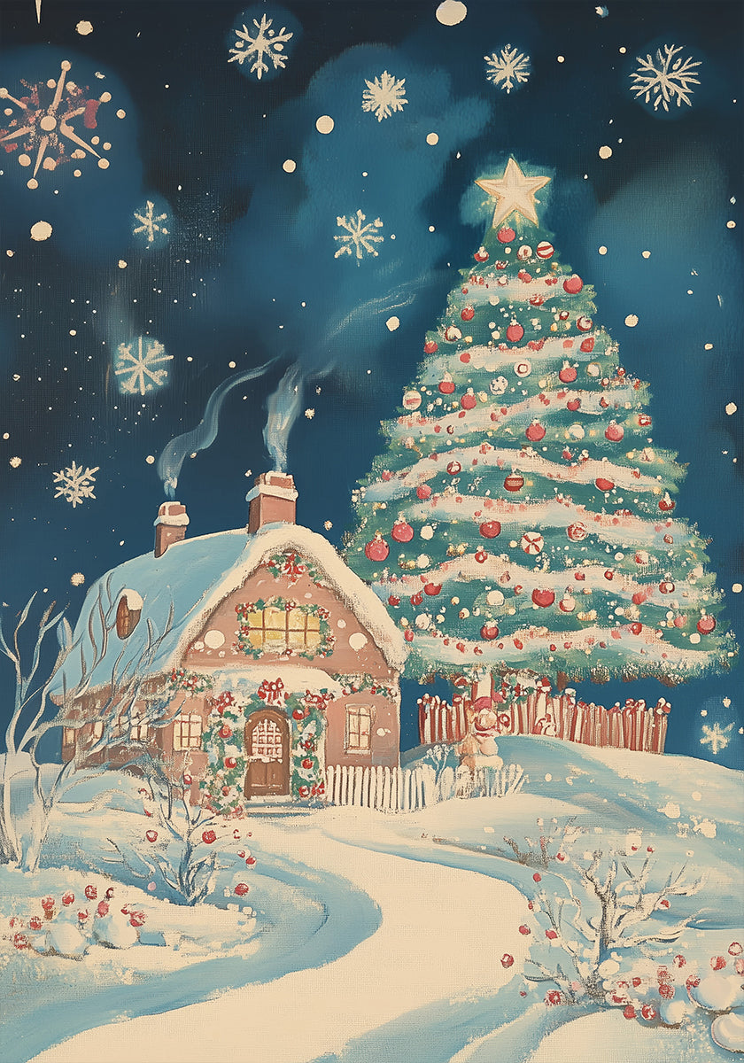 Snow Christmas Town Poster