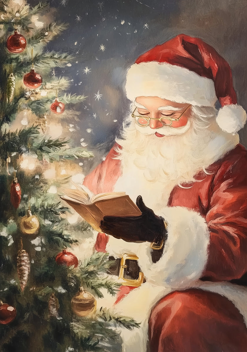 Santa Reading No.2 Poster