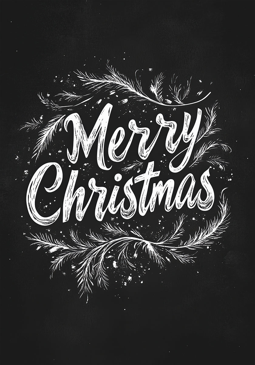 Holiday Chalk Wishes Poster