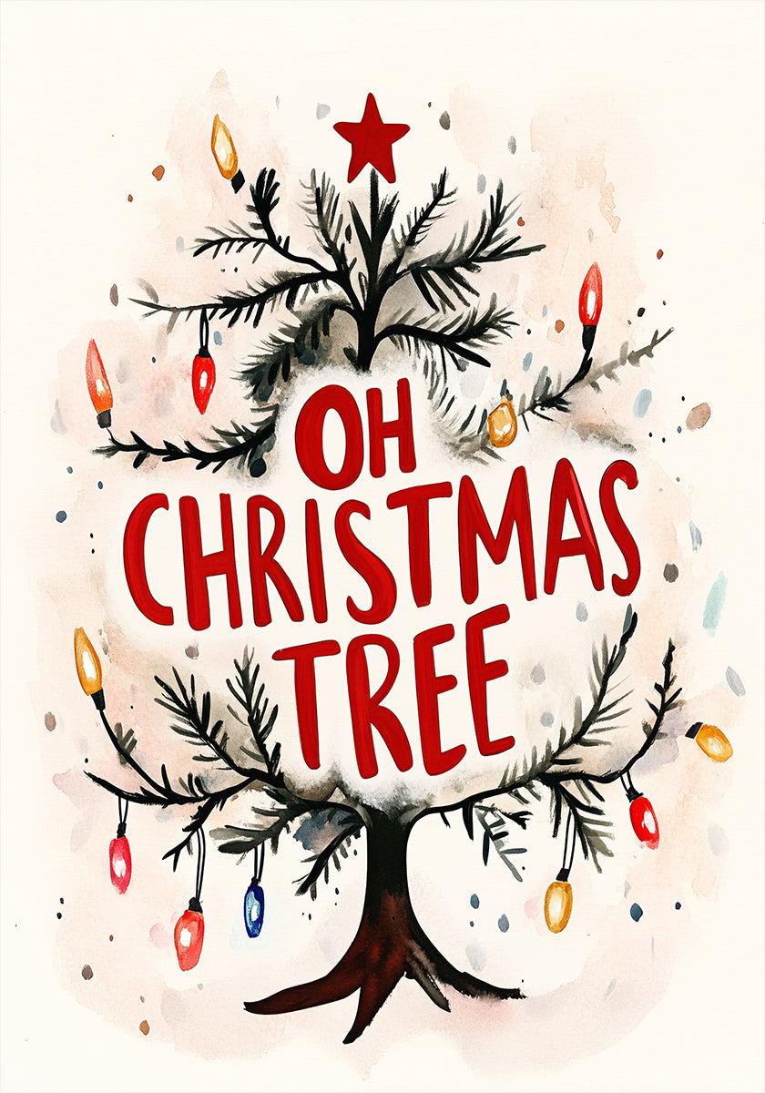 Festive Tree Glow Poster