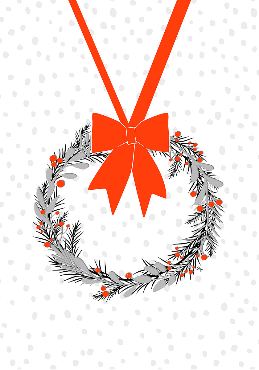 Festive Wreath Joy Poster