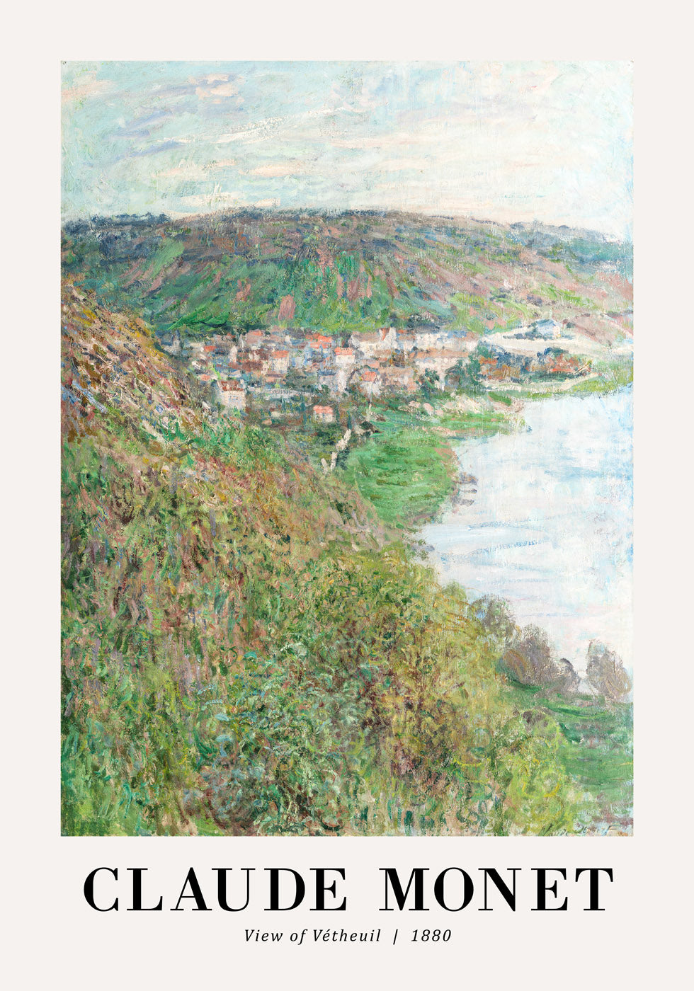 View of Vetheuil 1880 Poster by Claude Monet - Posterbox.no