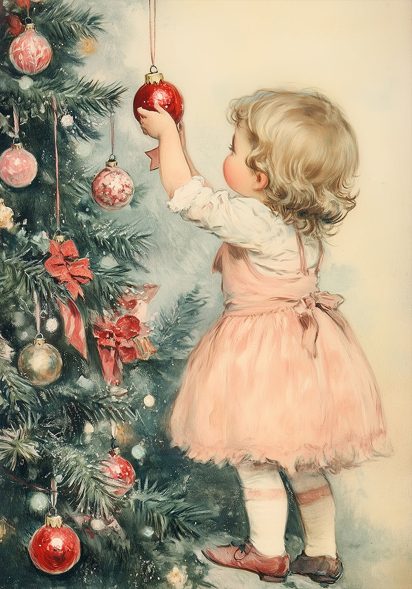 Young Girl At Christmas Eve Poster