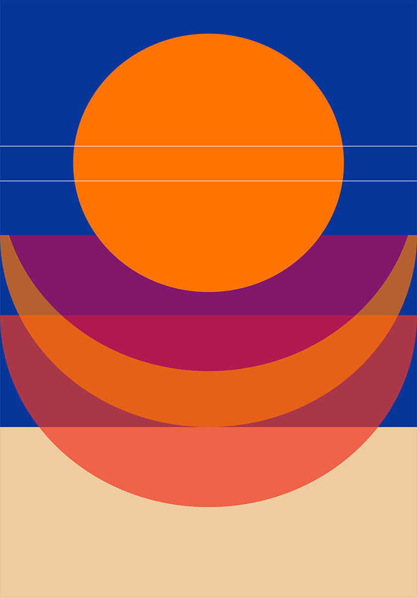 Geometric Sunset (NEW) - Posterbox
