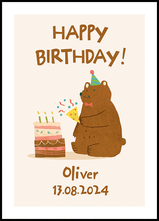 Kids' Birthday Personal Poster - Posterbox