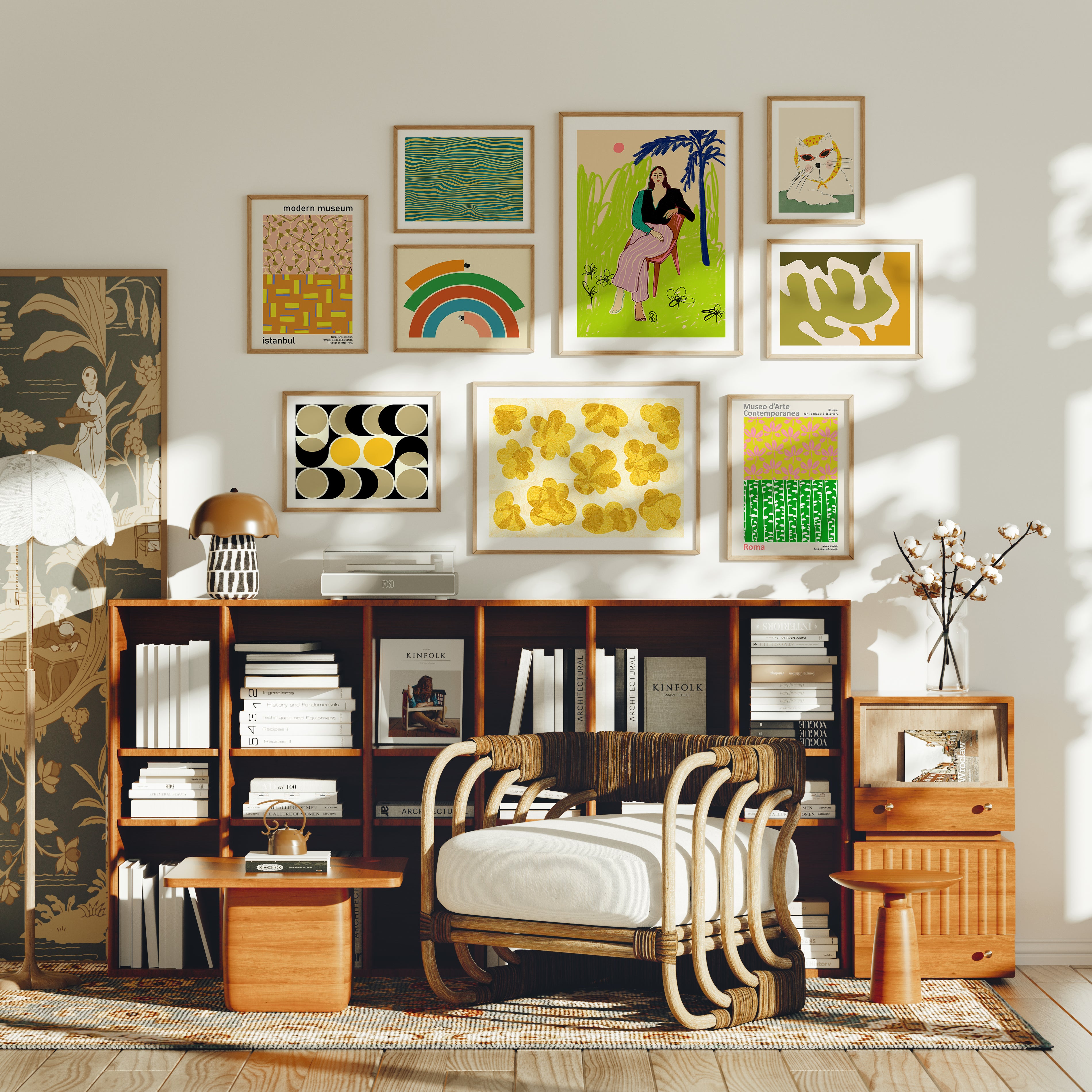 Colorful Modern Gallery Wall Set Poster