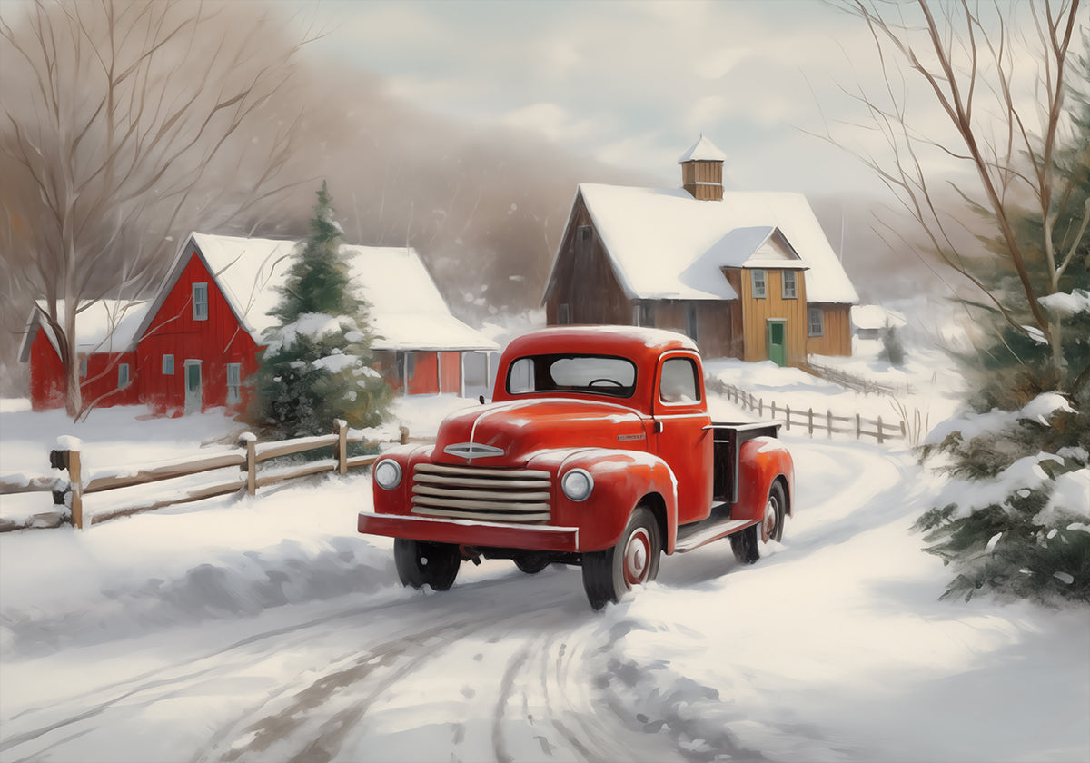 Christmas Truck Poster