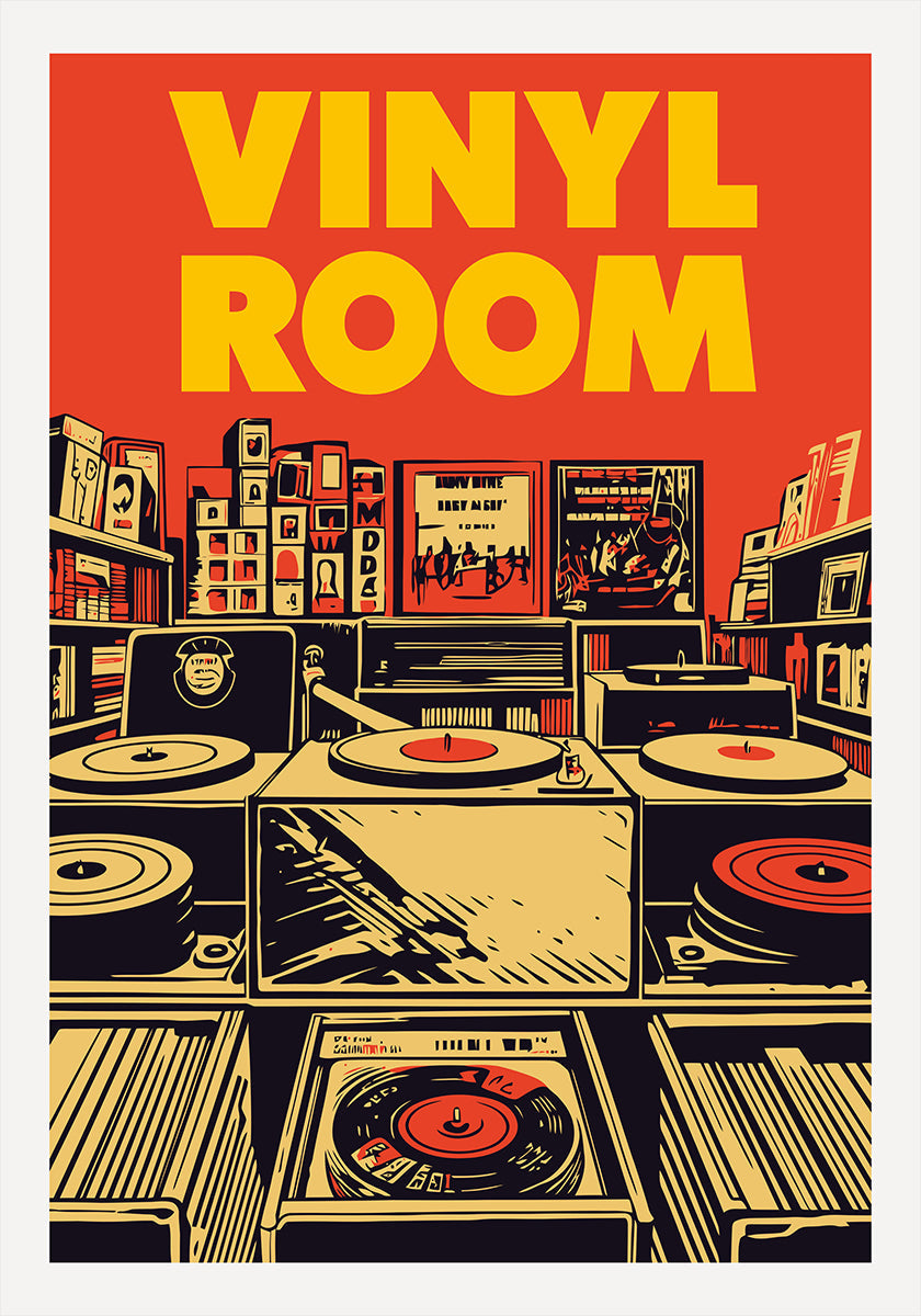 Vinyl Room Art Print Poster