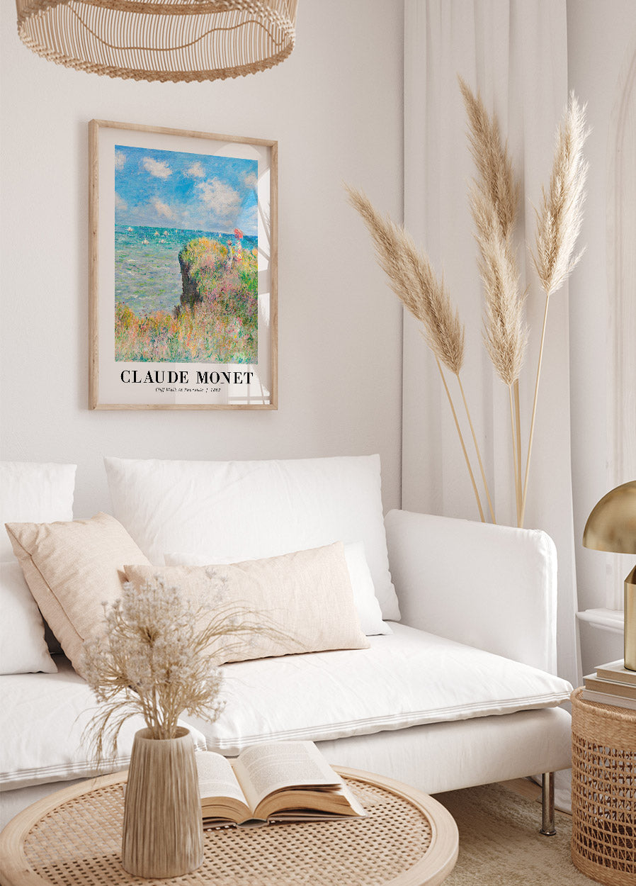 Cliff Walk at Pourville 1882 Poster by Claude Monet - Posterbox.no