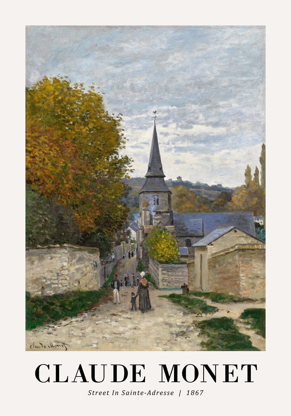 Street in Sainte-Adresse 1867 Poster by Claude Monet - Posterbox.no