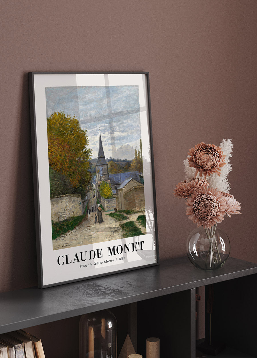 Street in Sainte-Adresse 1867 Poster by Claude Monet - Posterbox.no