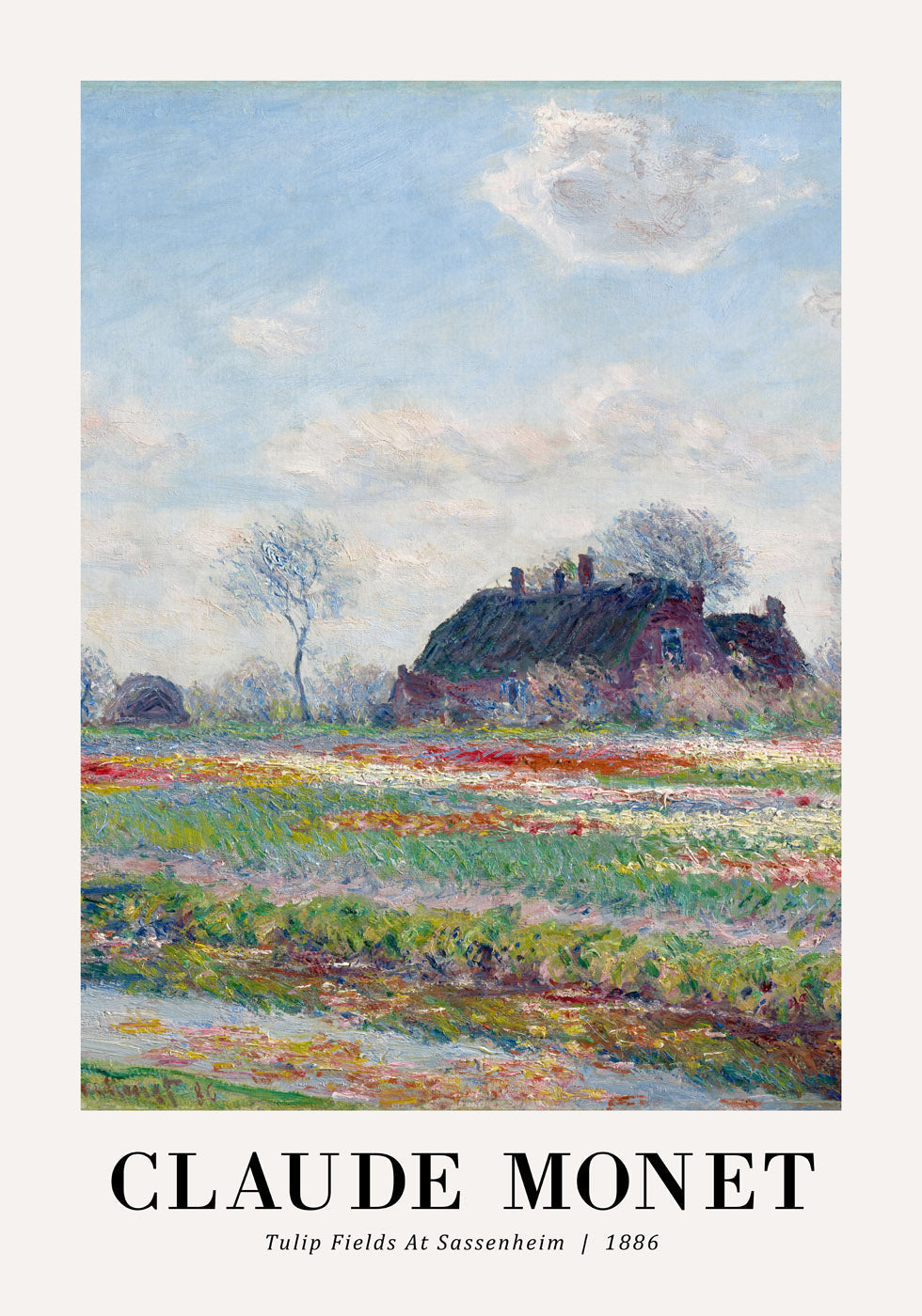 Tulip Fields at Sassenheim 1886 Poster by Claude Monet - Posterbox.no