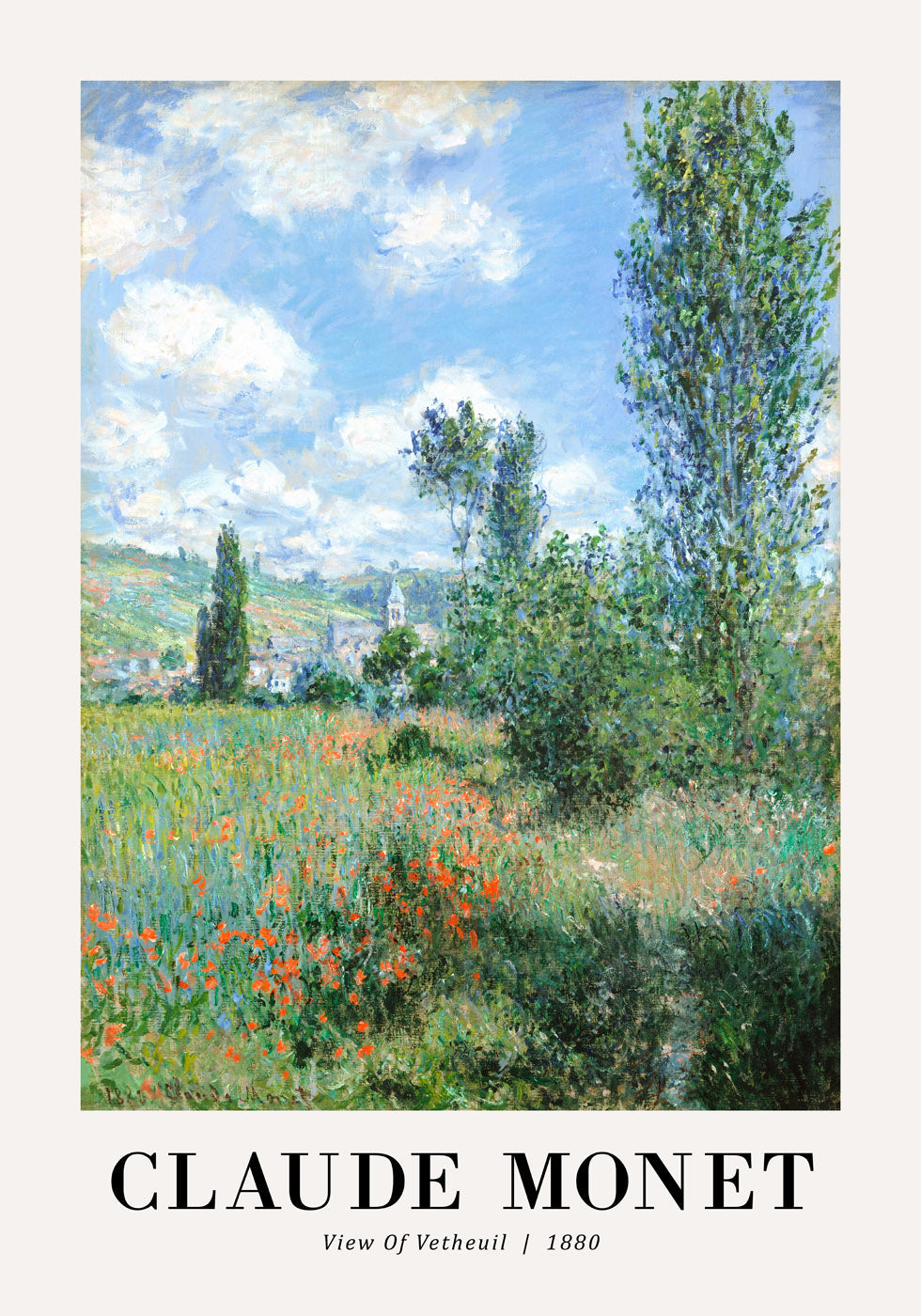 View of Vetheuil 1880 Poster by Claude Monet - Posterbox.no