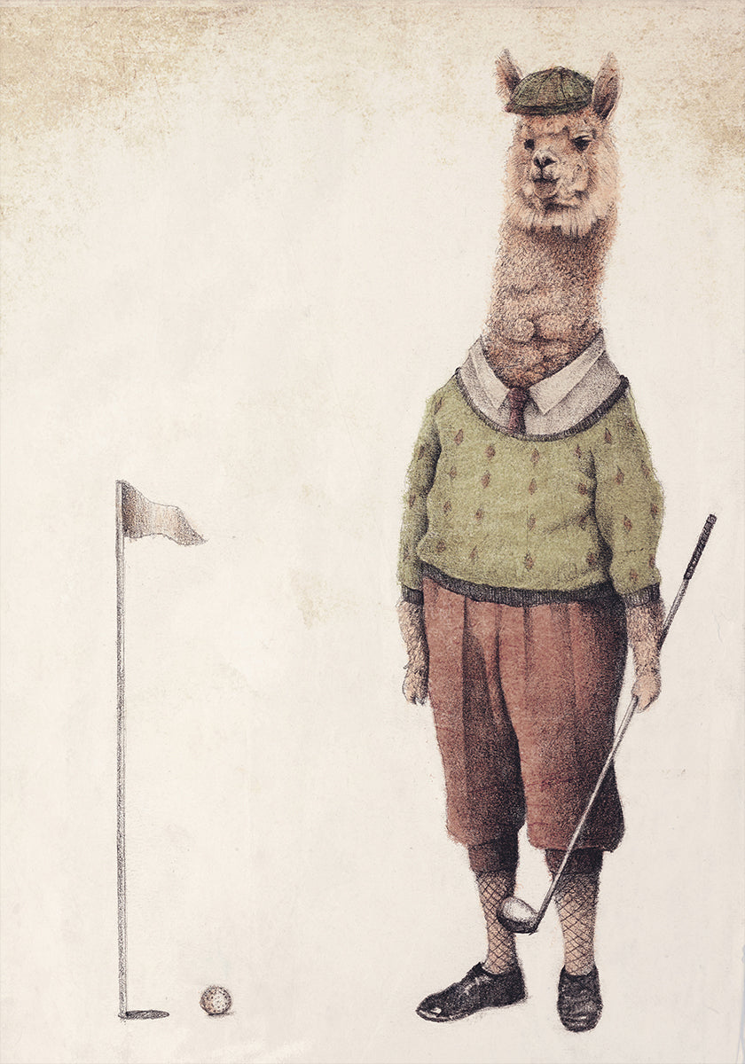 Alpaca Golf Club Poster