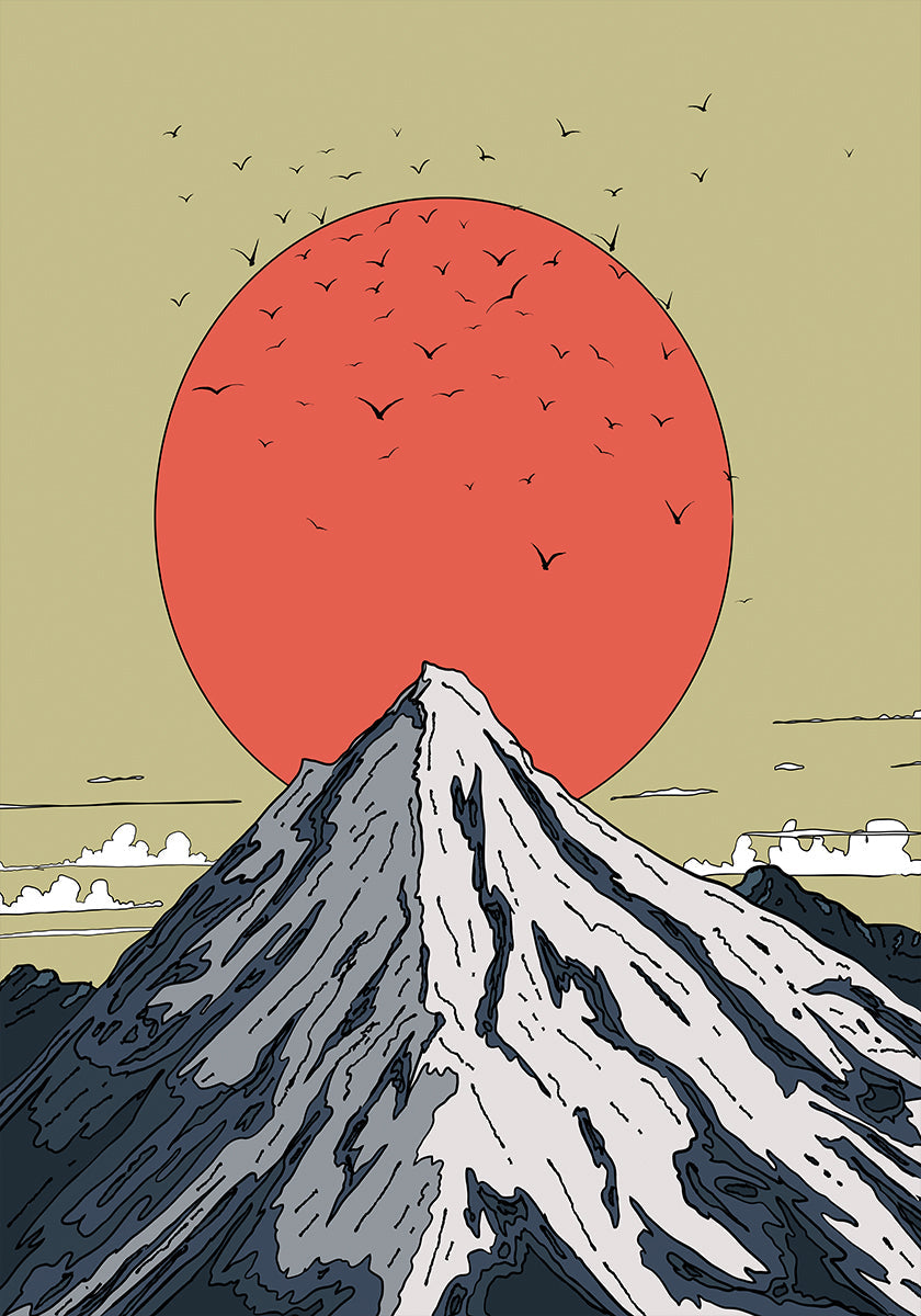Snow Capped Mountain Poster