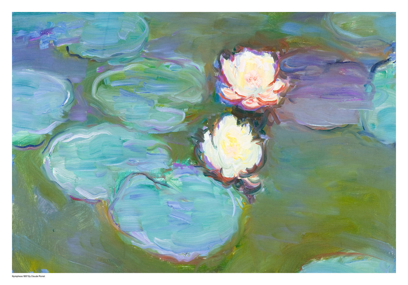 Nympheas 1897 Poster by Claude Monet - Posterbox.no