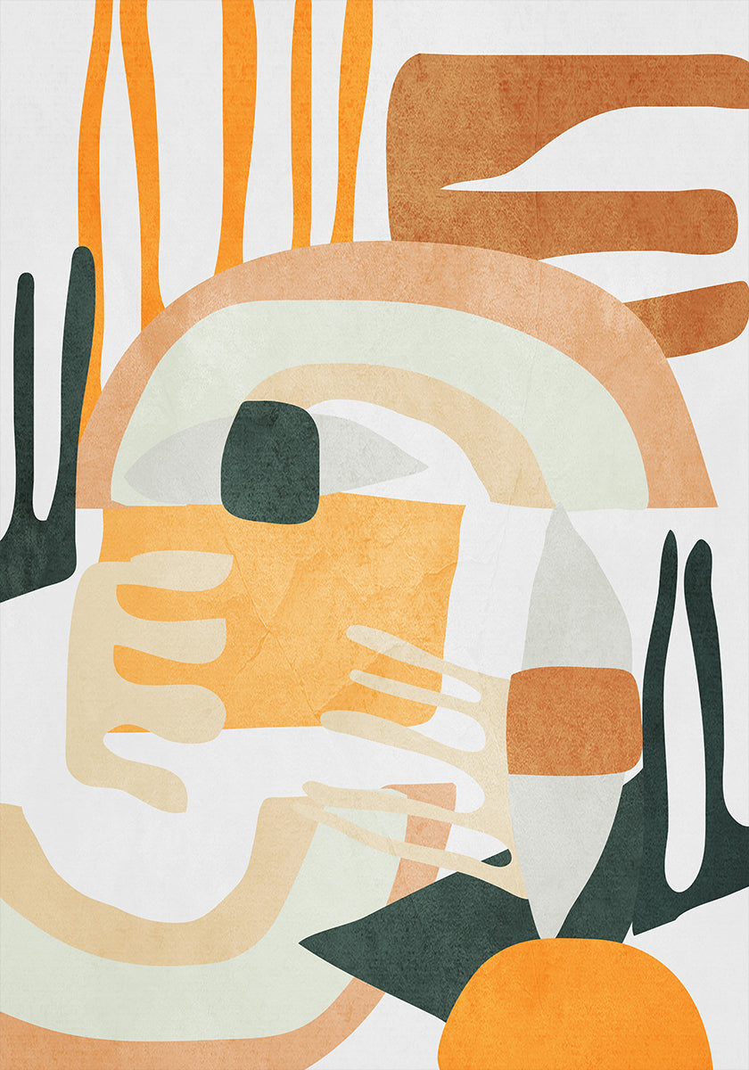 Geometric Shapes Abstract Harmony Poster